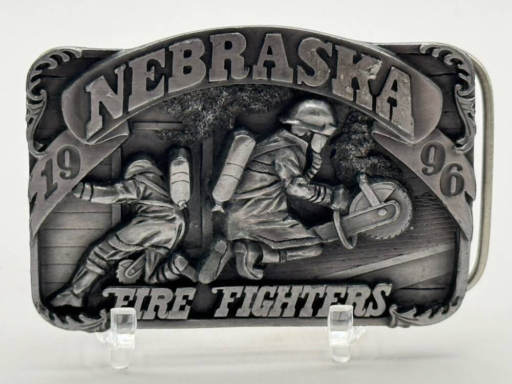 Siskiyou Buckle Co. Nebraska Firefighter 1996 Limited Edition No. 330 of 500